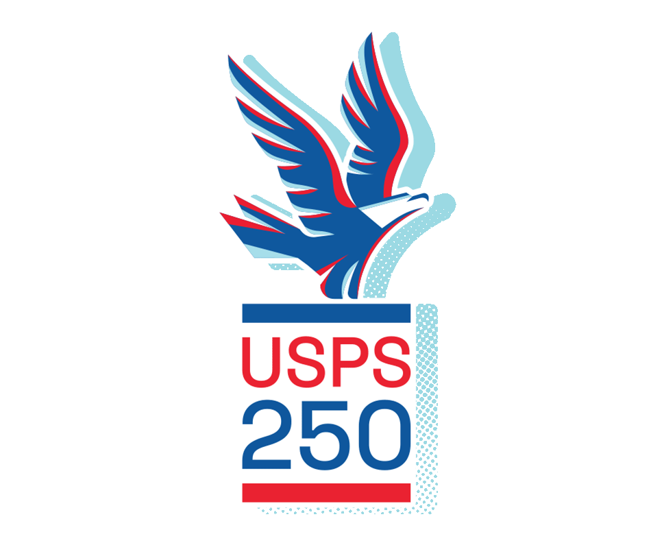 USPS 250th anniversary identifier.