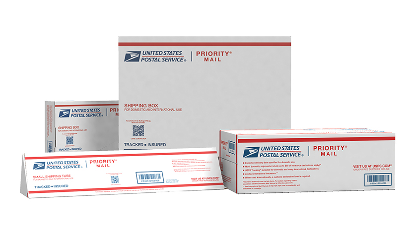 Image of Priority Mail supplies.