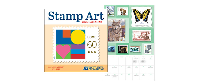 USPS Stamp Calendar available in The Postal Store.