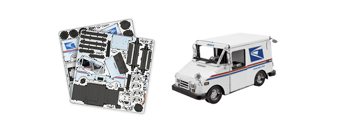 Metal Earth 3D USPS LLV Model Kit available in The Postal Store.