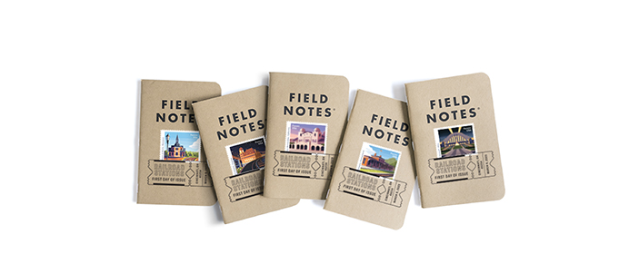 Assortment of FIELD NOTES notebooks available in The Postal Store.