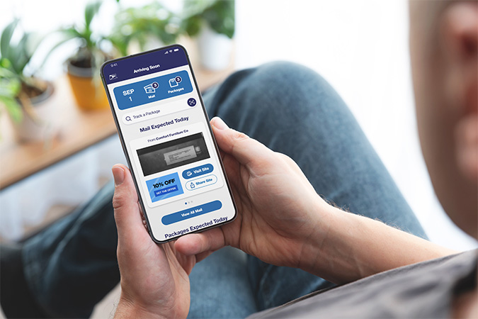 An Informed Delivery preview email on a smartphone.