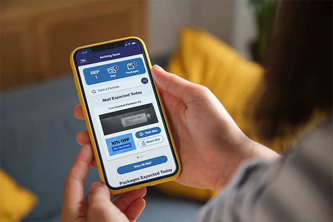 An Informed Delivery preview email on a smartphone.