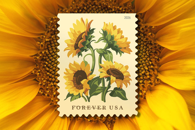 Sunflowers Forever Stamp.